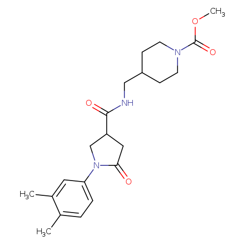 methyl 4-({[1-(3,4-dimethylphenyl)-5-oxopyrrolidin-3-yl]formamido}methyl)piperidine-1-carboxylate