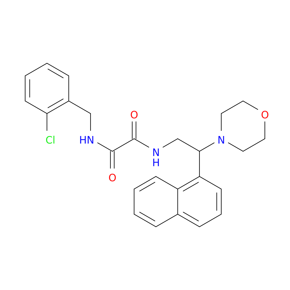 N'-[(2-chlorophenyl)methyl]-N-[2-(morpholin-4-yl)-2-(naphthalen-1-yl)ethyl]ethanediamide