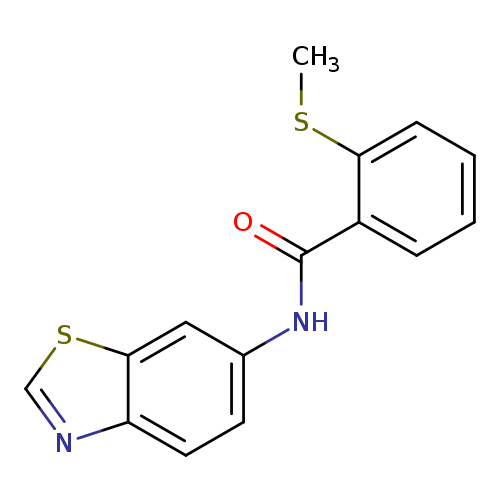N-(1,3-benzothiazol-6-yl)-2-(methylsulfanyl)benzamide