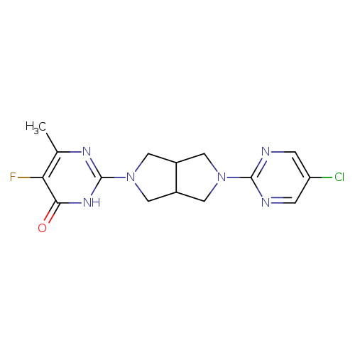 2-[5-(5-chloropyrimidin-2-yl)-octahydropyrrolo[3,4-c]pyrrol-2-yl]-5-fluoro-6-methyl-3,4-dihydropyrimidin-4-one