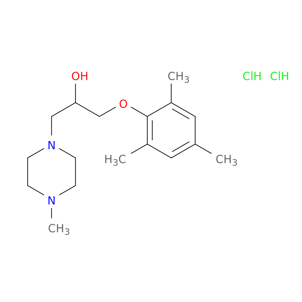 1-(MESITYLOXY)-3-(4-METHYLPIPERAZIN-1-YL)PROPAN-2-OL DIHYDROCHLORIDE
