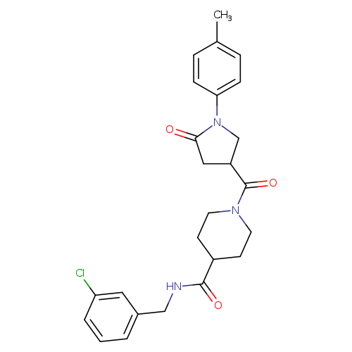 N-(3-chlorobenzyl)-1-{[1-(4-methylphenyl)-5-oxopyrrolidin-3-yl]carbonyl}piperidine-4-carboxamide