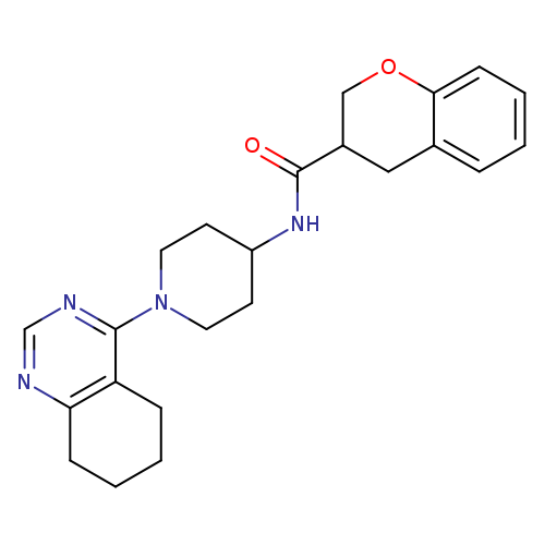 N-[1-(5,6,7,8-tetrahydroquinazolin-4-yl)piperidin-4-yl]-3,4-dihydro-2H-1-benzopyran-3-carboxamide