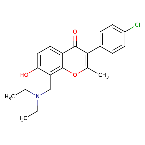 3-(4-chlorophenyl)-8-[(diethylamino)methyl]-7-hydroxy-2-methyl-4H-chromen-4-one
