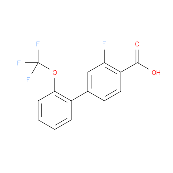 2-Fluoro-4-[2-(trifluoromethoxy)phenyl]benzoic acid
