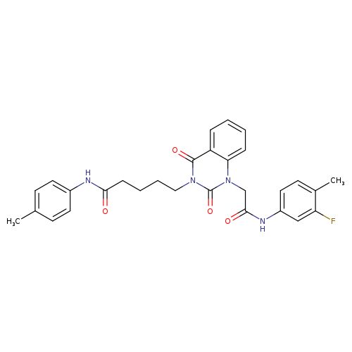 5-(1-{[(3-fluoro-4-methylphenyl)carbamoyl]methyl}-2,4-dioxo-1,2,3,4-tetrahydroquinazolin-3-yl)-N-(4-methylphenyl)pentanamide