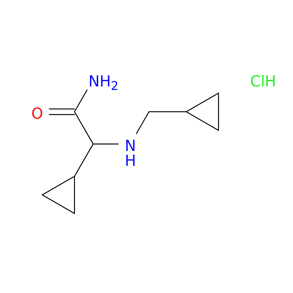 2-cyclopropyl-2-[(cyclopropylmethyl)amino]acetamide hydrochloride