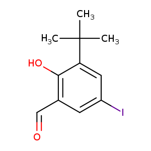 Benzaldehyde, 3-(1,1-dimethylethyl)-2-hydroxy-5-iodo-