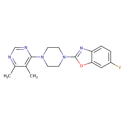 2-[4-(5,6-dimethylpyrimidin-4-yl)piperazin-1-yl]-6-fluoro-1,3-benzoxazole