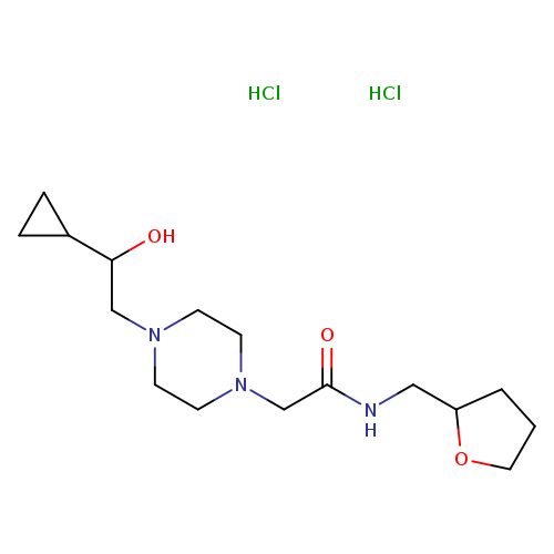 2-[4-(2-cyclopropyl-2-hydroxyethyl)piperazin-1-yl]-N-[(oxolan-2-yl)methyl]acetamide dihydrochloride