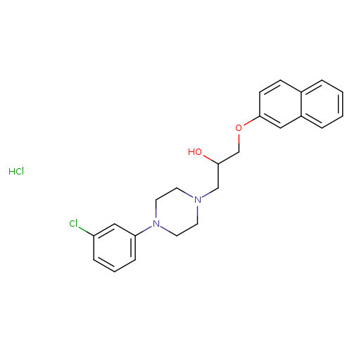 1-[4-(3-chlorophenyl)piperazin-1-yl]-3-(naphthalen-2-yloxy)propan-2-ol hydrochloride