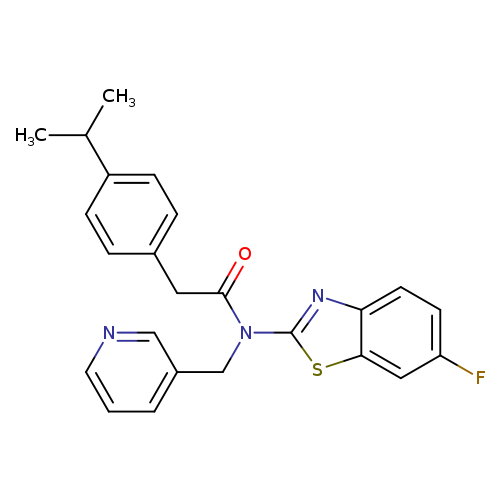 N-(6-fluoro-1,3-benzothiazol-2-yl)-2-[4-(propan-2-yl)phenyl]-N-[(pyridin-3-yl)methyl]acetamide