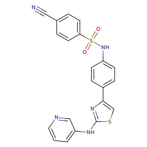 4-cyano-N-(4-{2-[(pyridin-3-yl)amino]-1,3-thiazol-4-yl}phenyl)benzene-1-sulfonamide