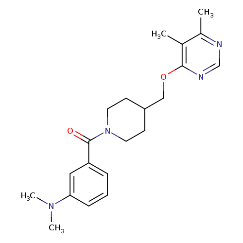 3-(4-{[(5,6-dimethylpyrimidin-4-yl)oxy]methyl}piperidine-1-carbonyl)-N,N-dimethylaniline