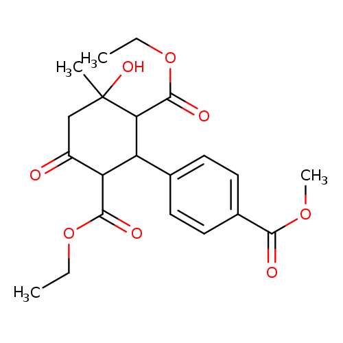 diethyl 4-hydroxy-2-[4-(methoxycarbonyl)phenyl]-4-methyl-6-oxo-1,3-cyclohexanedicarboxylate