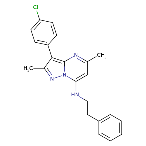 3-(4-chlorophenyl)-2,5-dimethyl-N-(2-phenylethyl)pyrazolo[1,5-a]pyrimidin-7-amine