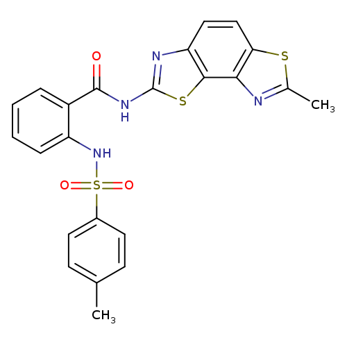 N-{11-methyl-3,10-dithia-5,12-diazatricyclo[7.3.0.0^{2,6}]dodeca-1(9),2(6),4,7,11-pentaen-4-yl}-2-(4-methylbenzenesulfonamido)benzamide