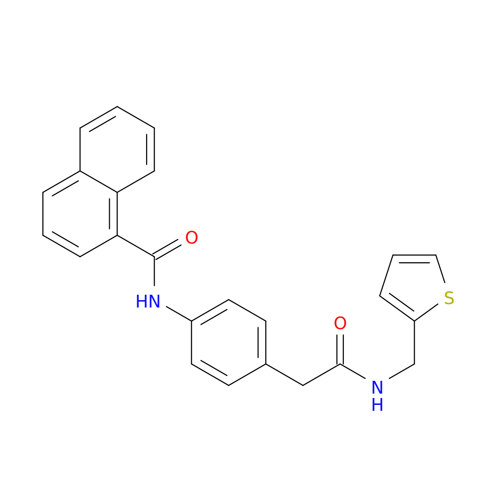 N-[4-({[(thiophen-2-yl)methyl]carbamoyl}methyl)phenyl]naphthalene-1-carboxamide
