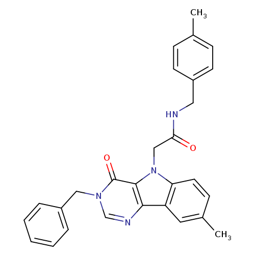 2-{3-benzyl-8-methyl-4-oxo-3H,4H,5H-pyrimido[5,4-b]indol-5-yl}-N-[(4-methylphenyl)methyl]acetamide