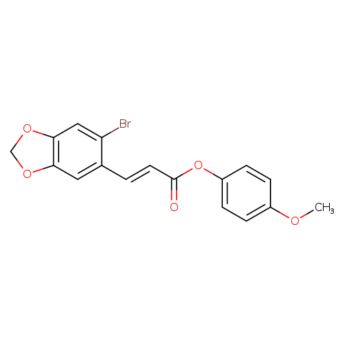 4-methoxyphenyl (2E)-3-(6-bromo-2H-1,3-benzodioxol-5-yl)prop-2-enoate