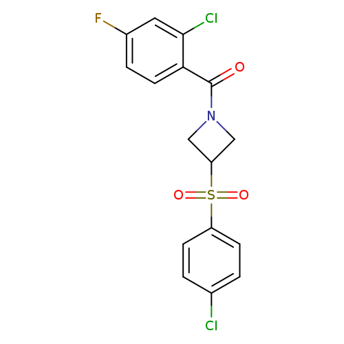 1-(2-chloro-4-fluorobenzoyl)-3-(4-chlorobenzenesulfonyl)azetidine