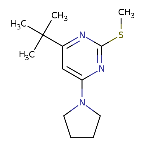 4-tert-butyl-2-(methylsulfanyl)-6-(pyrrolidin-1-yl)pyrimidine