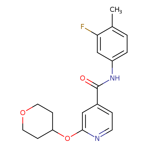 N-(3-fluoro-4-methylphenyl)-2-(oxan-4-yloxy)pyridine-4-carboxamide