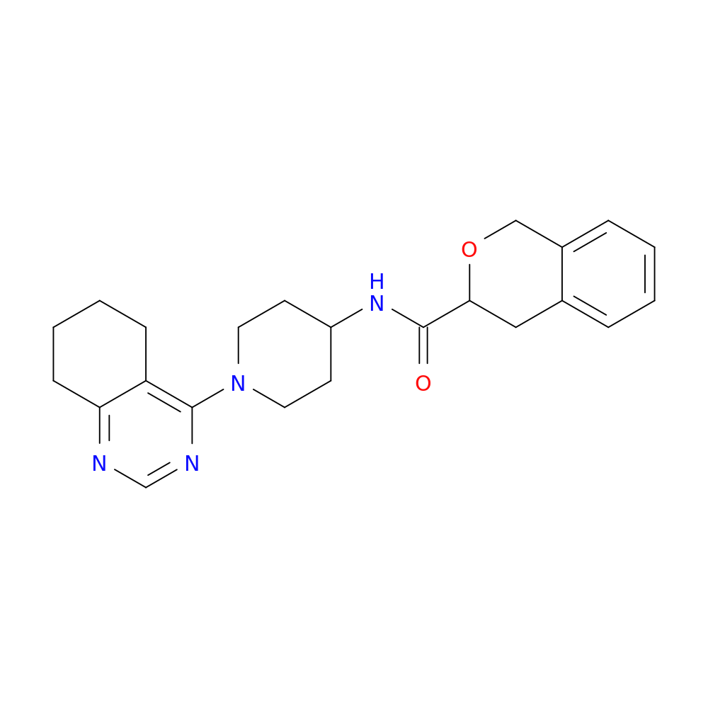 N-[1-(5,6,7,8-tetrahydroquinazolin-4-yl)piperidin-4-yl]-3,4-dihydro-1H-2-benzopyran-3-carboxamide