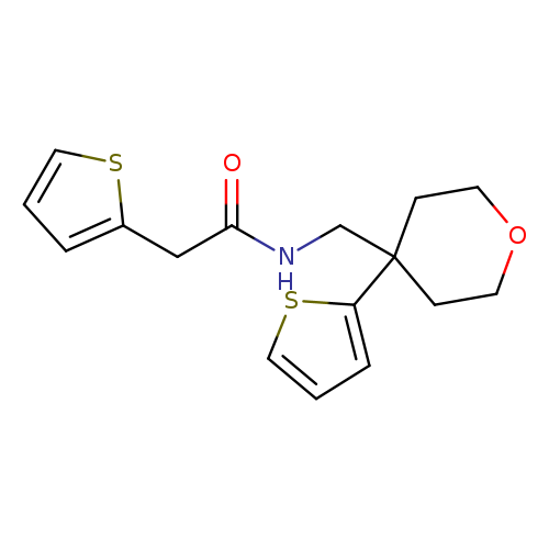 2-(thiophen-2-yl)-N-{[4-(thiophen-2-yl)oxan-4-yl]methyl}acetamide