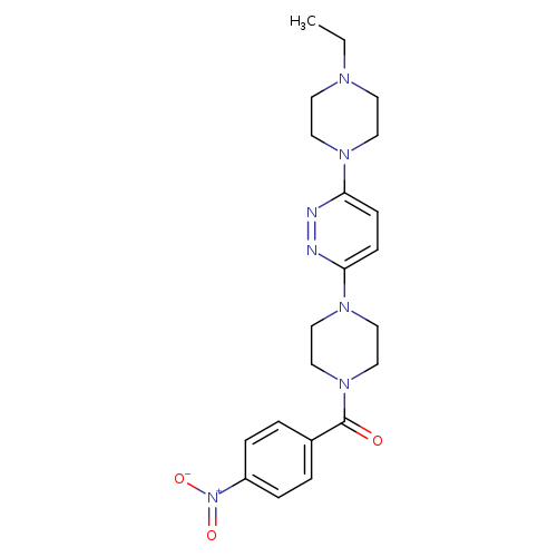 3-(4-ethylpiperazin-1-yl)-6-[4-(4-nitrobenzoyl)piperazin-1-yl]pyridazine