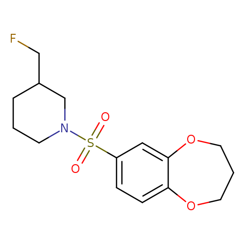 1-(3,4-dihydro-2H-1,5-benzodioxepine-7-sulfonyl)-3-(fluoromethyl)piperidine