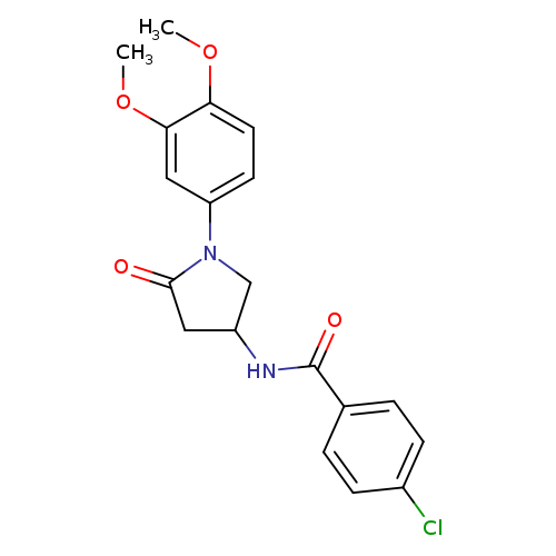 4-chloro-N-[1-(3,4-dimethoxyphenyl)-5-oxopyrrolidin-3-yl]benzamide