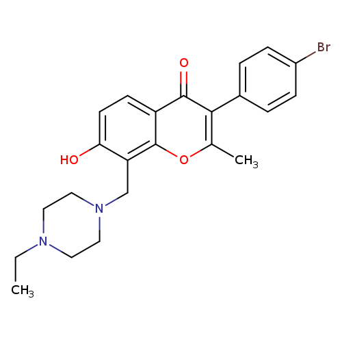 3-(4-bromophenyl)-8-[(4-ethylpiperazin-1-yl)methyl]-7-hydroxy-2-methyl-4H-chromen-4-one