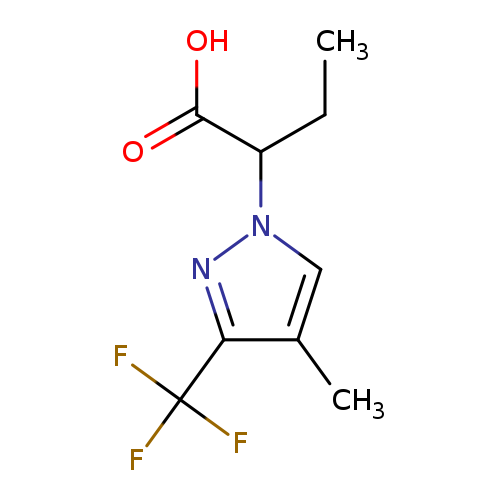 2-[4-methyl-3-(trifluoromethyl)-1H-pyrazol-1-yl]butanoic acid