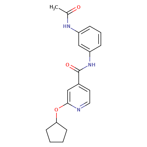 2-(cyclopentyloxy)-N-(3-acetamidophenyl)pyridine-4-carboxamide
