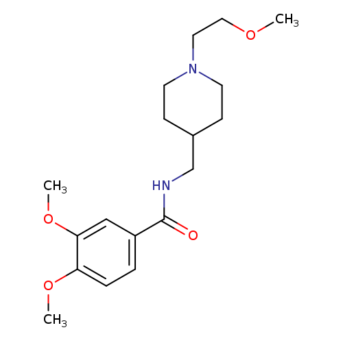 3,4-dimethoxy-N-{[1-(2-methoxyethyl)piperidin-4-yl]methyl}benzamide