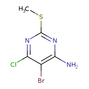 5-Bromo-6-chloro-2-(methylthio)-4-pyrimidinamine