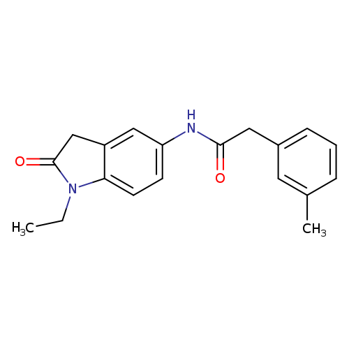 N-(1-ethyl-2-oxo-2,3-dihydro-1H-indol-5-yl)-2-(3-methylphenyl)acetamide