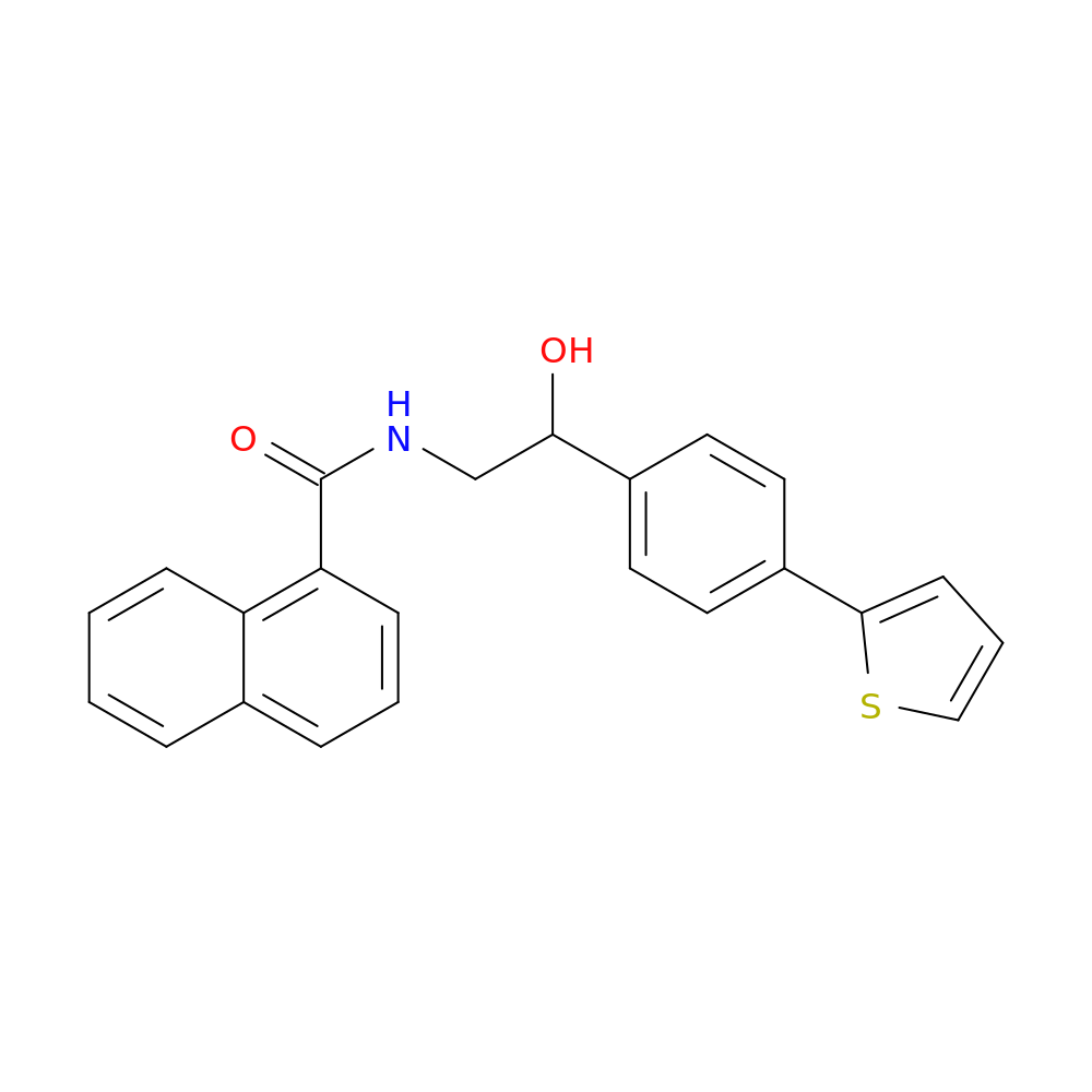 N-{2-hydroxy-2-[4-(thiophen-2-yl)phenyl]ethyl}naphthalene-1-carboxamide