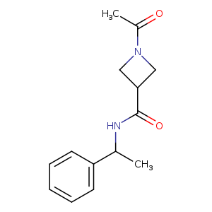 1-acetyl-N-(1-phenylethyl)azetidine-3-carboxamide