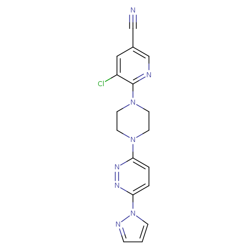 5-chloro-6-{4-[6-(1H-pyrazol-1-yl)pyridazin-3-yl]piperazin-1-yl}pyridine-3-carbonitrile