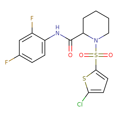 1-[(5-chlorothiophen-2-yl)sulfonyl]-N-(2,4-difluorophenyl)piperidine-2-carboxamide