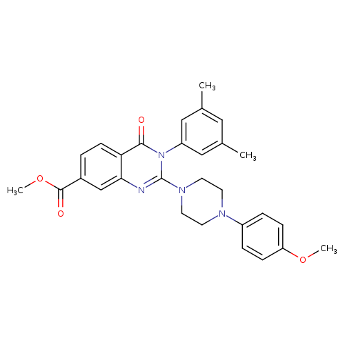 methyl 3-(3,5-dimethylphenyl)-2-[4-(4-methoxyphenyl)piperazin-1-yl]-4-oxo-3,4-dihydroquinazoline-7-carboxylate