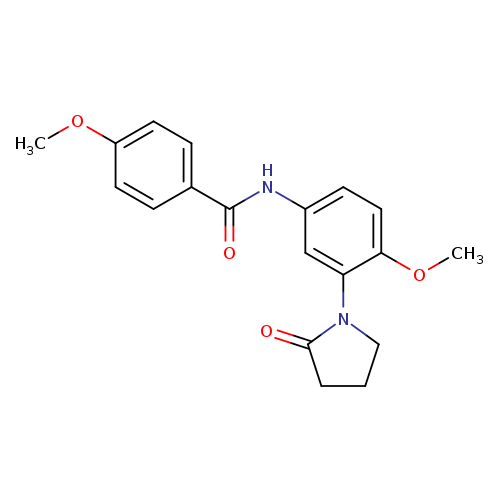 4-methoxy-N-[4-methoxy-3-(2-oxopyrrolidin-1-yl)phenyl]benzamide