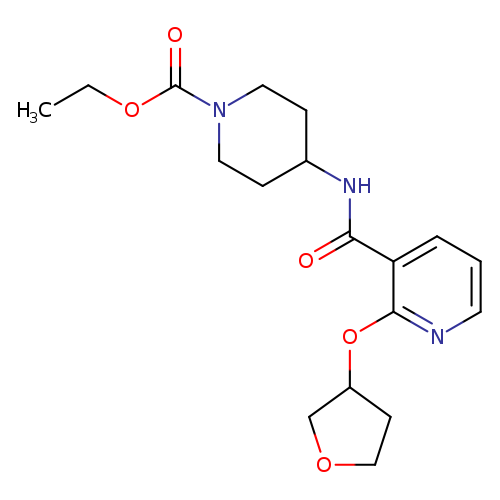ethyl 4-[2-(oxolan-3-yloxy)pyridine-3-amido]piperidine-1-carboxylate