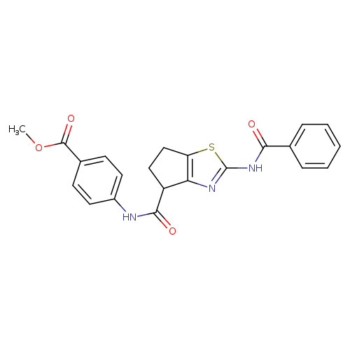 methyl 4-{2-benzamido-4H,5H,6H-cyclopenta[d][1,3]thiazole-4-amido}benzoate