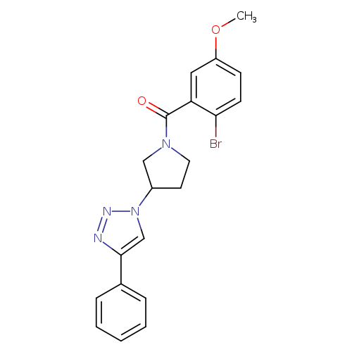 1-[1-(2-bromo-5-methoxybenzoyl)pyrrolidin-3-yl]-4-phenyl-1H-1,2,3-triazole