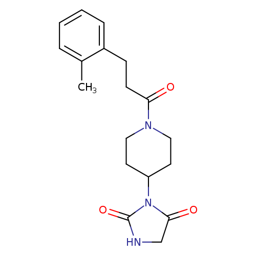 3-{1-[3-(2-methylphenyl)propanoyl]piperidin-4-yl}imidazolidine-2,4-dione