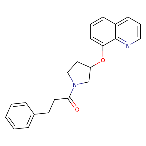 3-phenyl-1-[3-(quinolin-8-yloxy)pyrrolidin-1-yl]propan-1-one