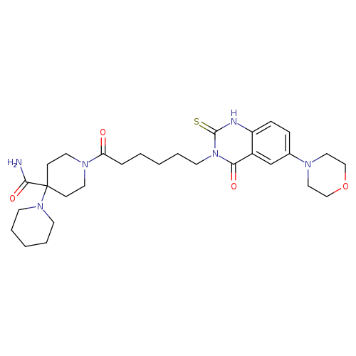 1'-{6-[6-(morpholin-4-yl)-4-oxo-2-sulfanylidene-1,2,3,4-tetrahydroquinazolin-3-yl]hexanoyl}-[1,4'-bipiperidine]-4'-carboxamide